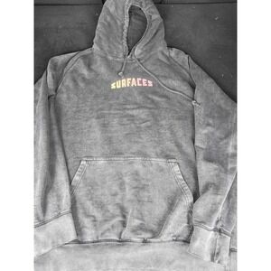 Surfaces Band Merch Hoodie XL Charcoal Grey Mineral Wash Gradient Logo Pullover
